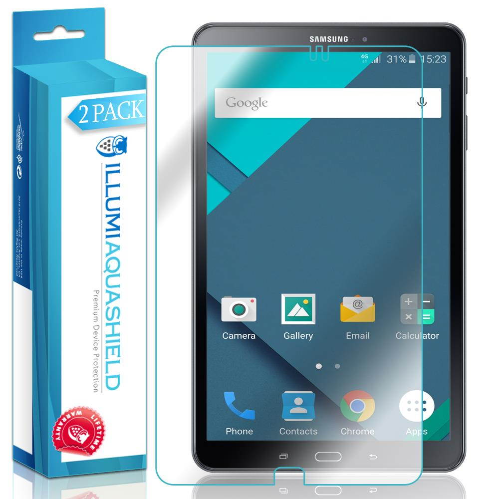 ILLUMI AquaShield Screen Protector Compatible with Samsung Galaxy Tab A 10.1 (2016, SM-T580, Non-S Pen)(2-Pack) No-Bubble High Definition Clear Flexible TPU Film