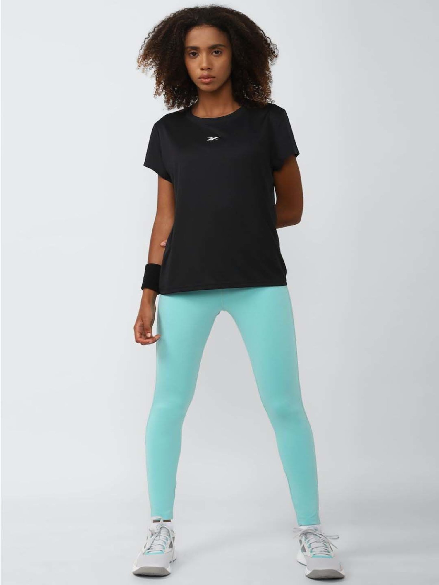 Reebok Black Slim Fit Sports T-Shirt