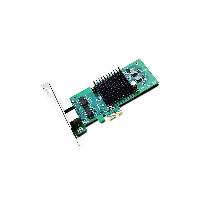 Gigabit Ethernet Converged Network Card with Intel 82576 Chip Dual RJ45 Ports PCI Express 21 X1 Compare to Intel E1G42ET