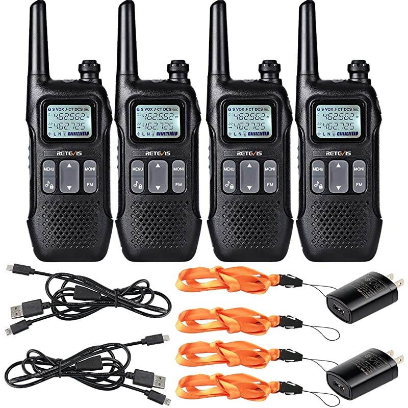 RT16 Walkie Talkies for Adults,Long Range Rechargeable Two Way Radio,Flashlight NOAA VOX,2 Way Radio for Camping Climbing Hiking Traveling Indoor Outdoor (4 Pack)