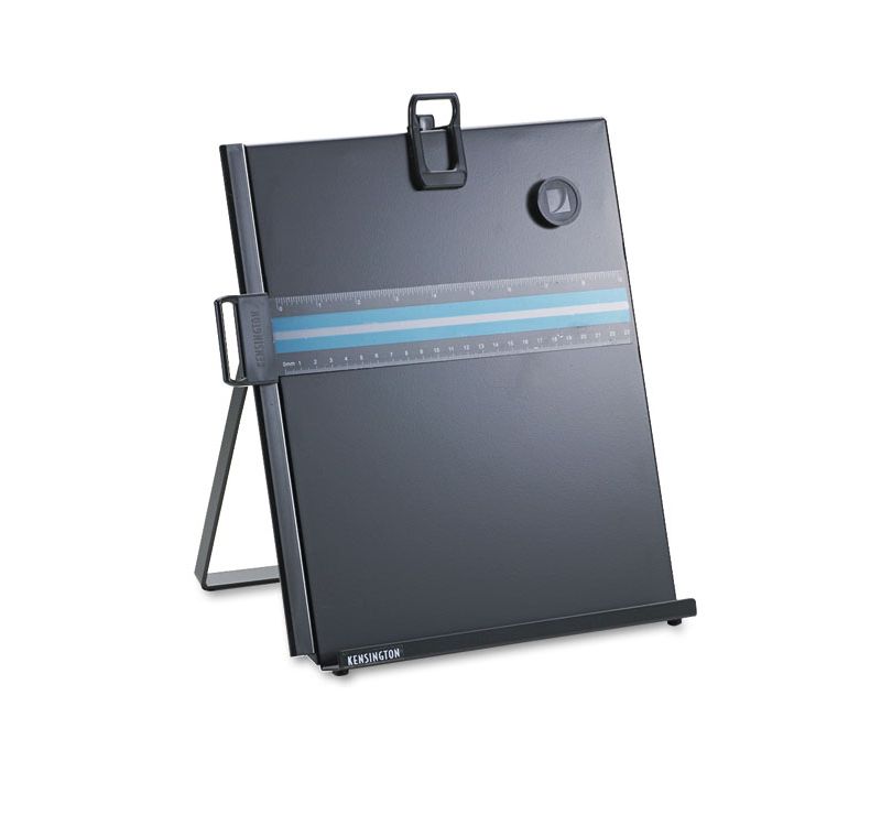 Kensington Letter-Size Freestanding Desktop Copyholder Stainless Steel Black 62046