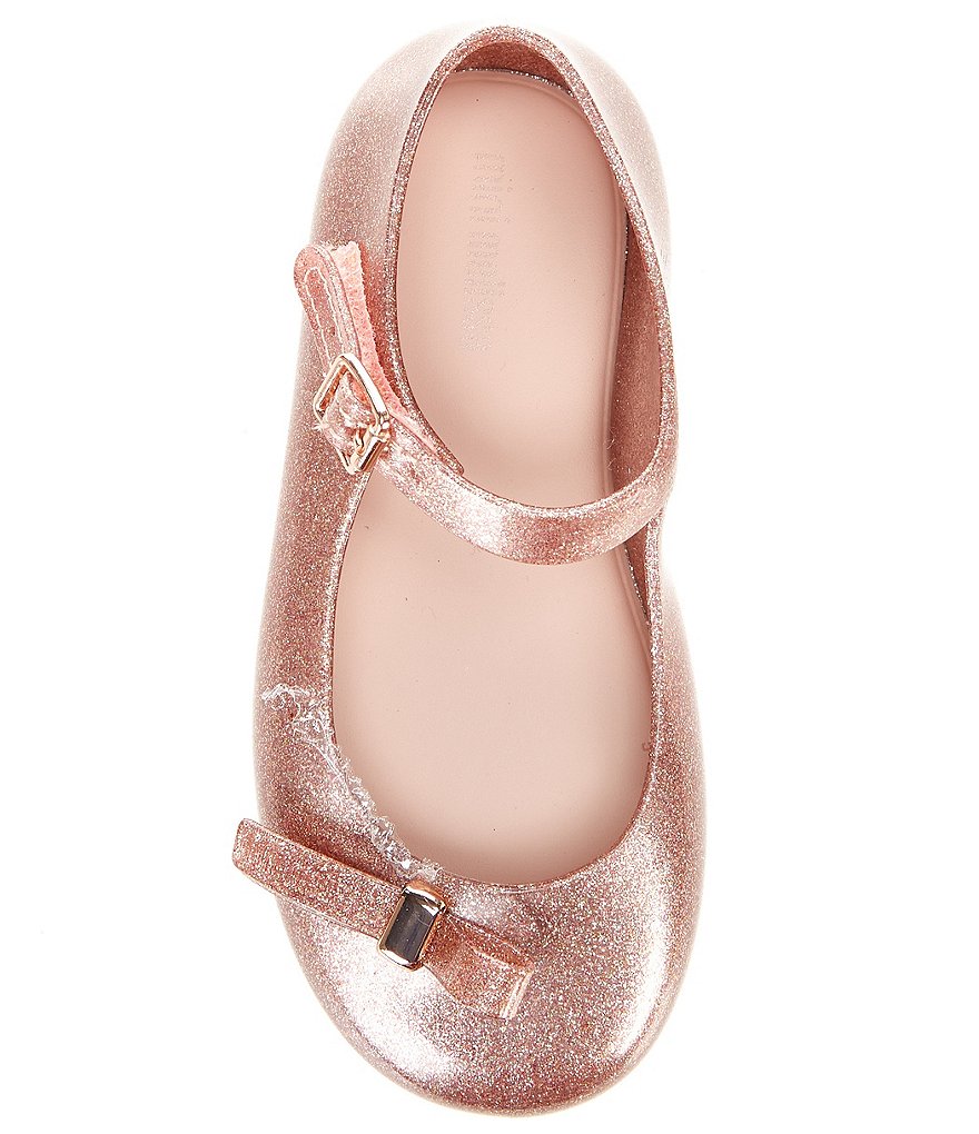 Mini Melissa Girl's Dora BB Glitter Bow Detail Mary Janes (Toddler)