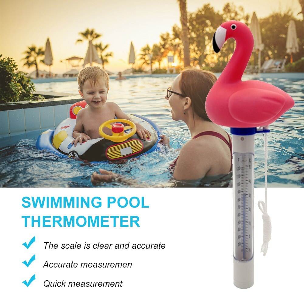 Floating Swimming Pool Thermometer Pond Water Thermometer with String Baby Pool Thermometer Shatter Resistant for Outdoor