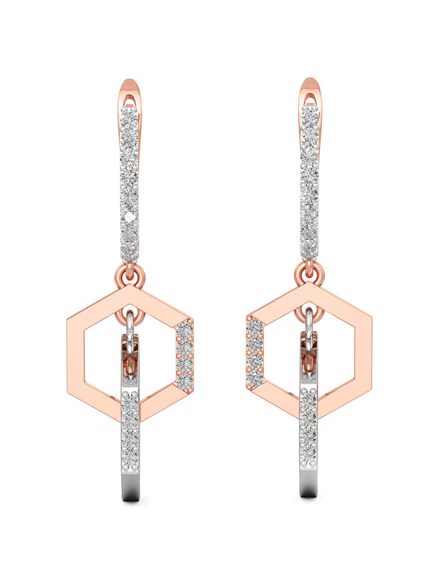 Joyalukkas 18k Gold & Diamond Drop Earrings for Women