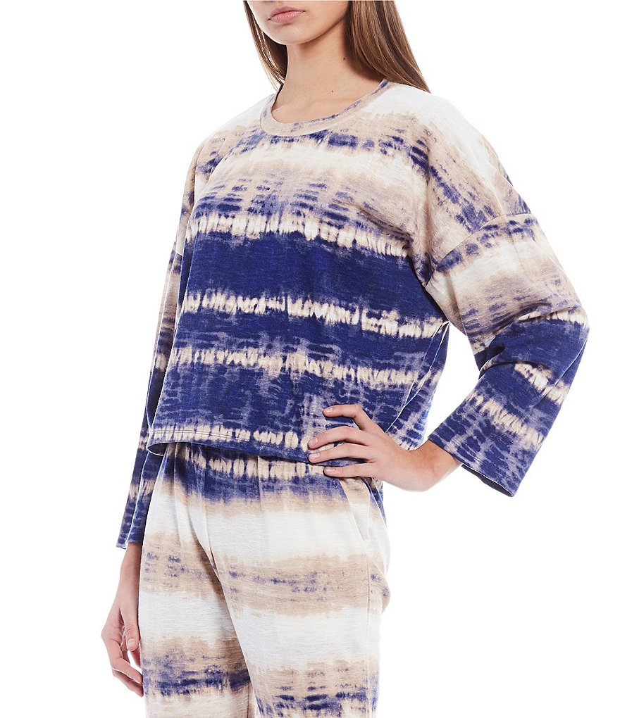 June & Hudson Coordinating Tie Dye Long Sleeve Sweatshirt