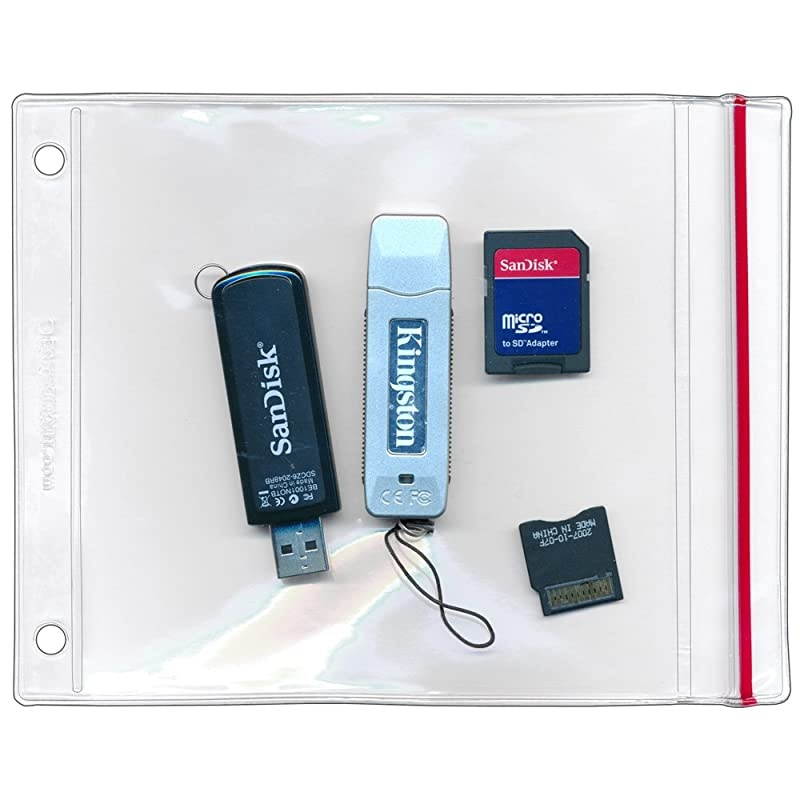 Flash Drive Zipper Binder Case - 10 Pack - R1982FLASH10