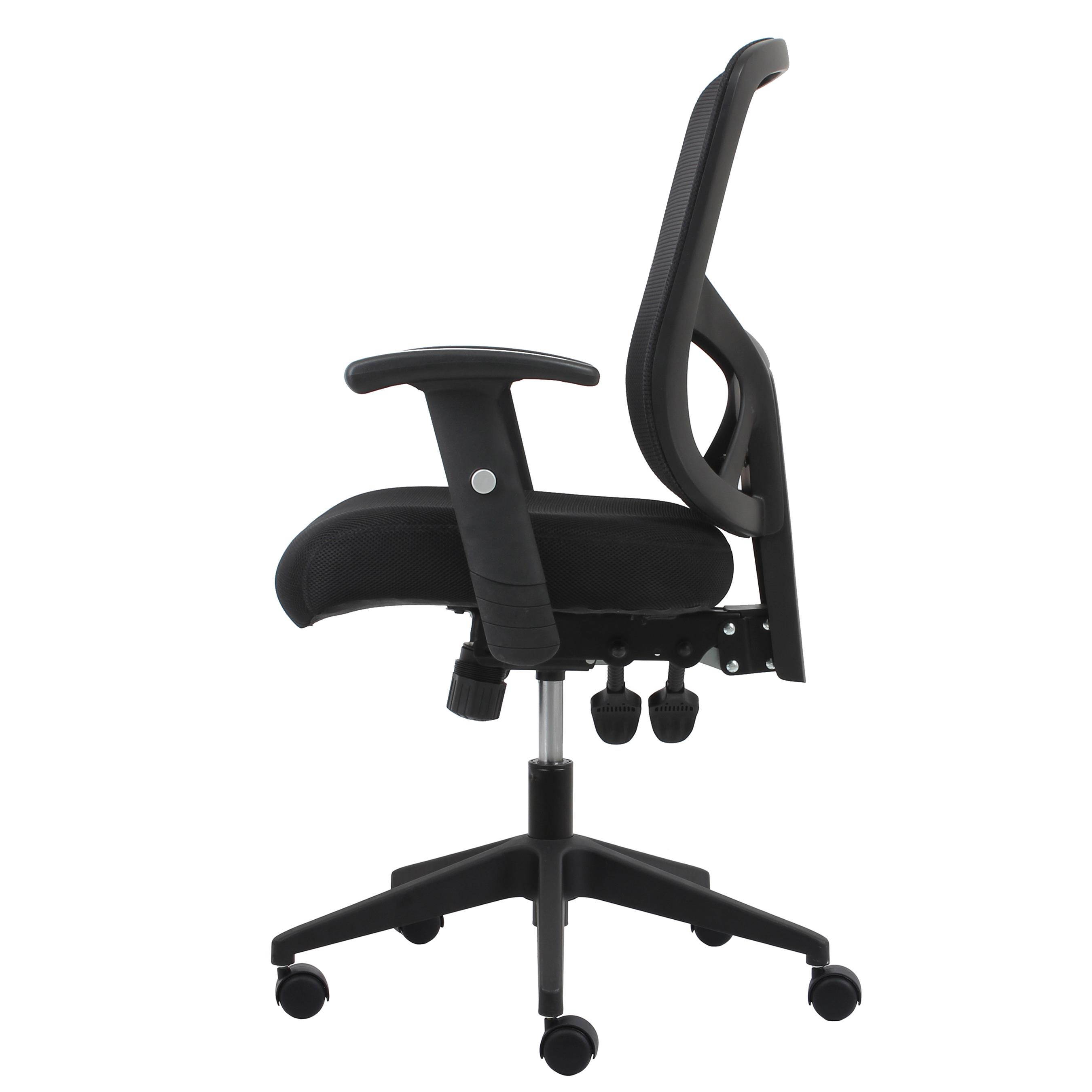 OFM Essentials Collection 3-Paddle Ergonomic Mesh High-Back Task Chair with Arms and Lumbar Support, in Black (ESS-3050)
