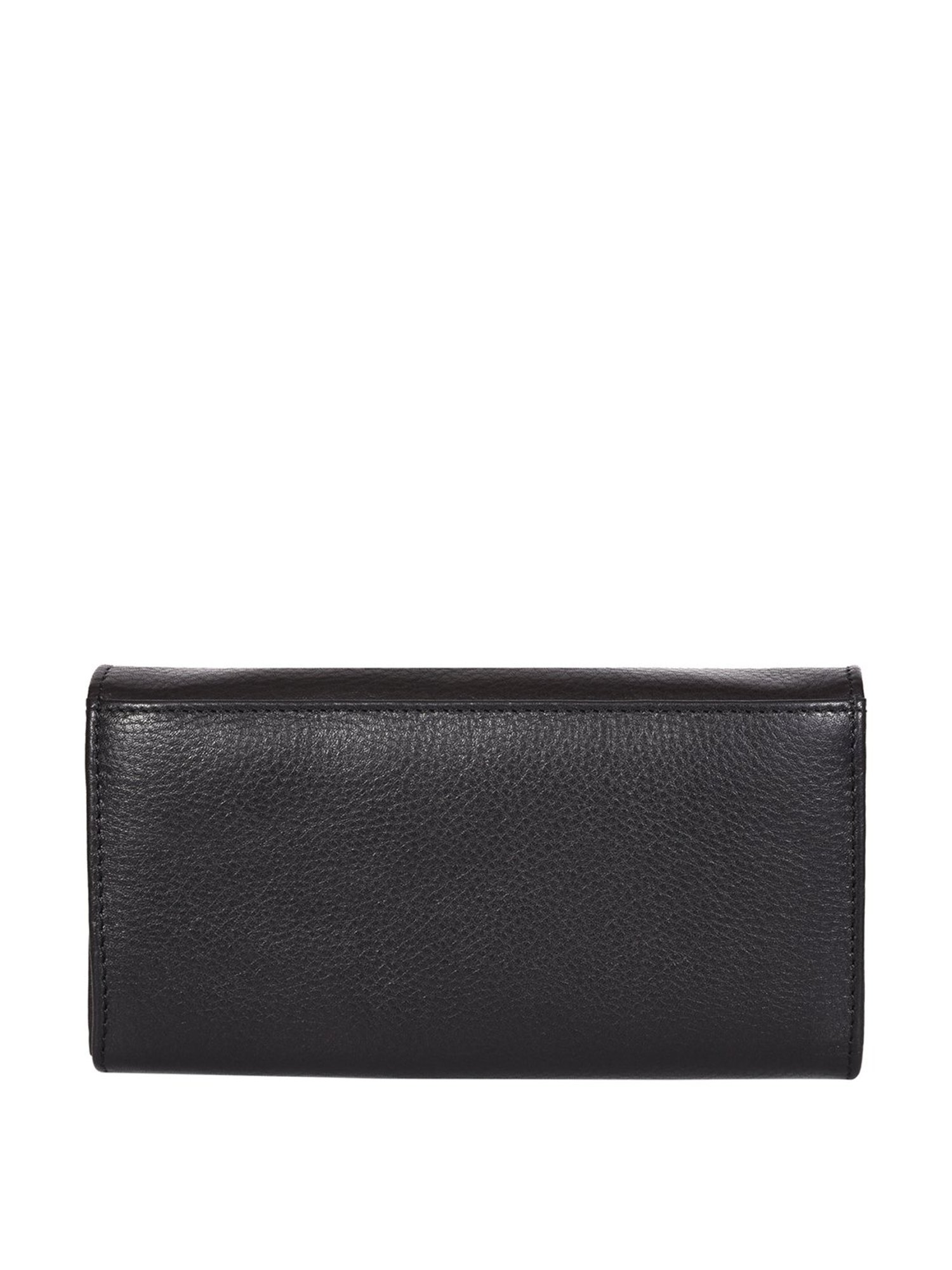 SASSORA Black & Red Solid Rfid Wallet for Women