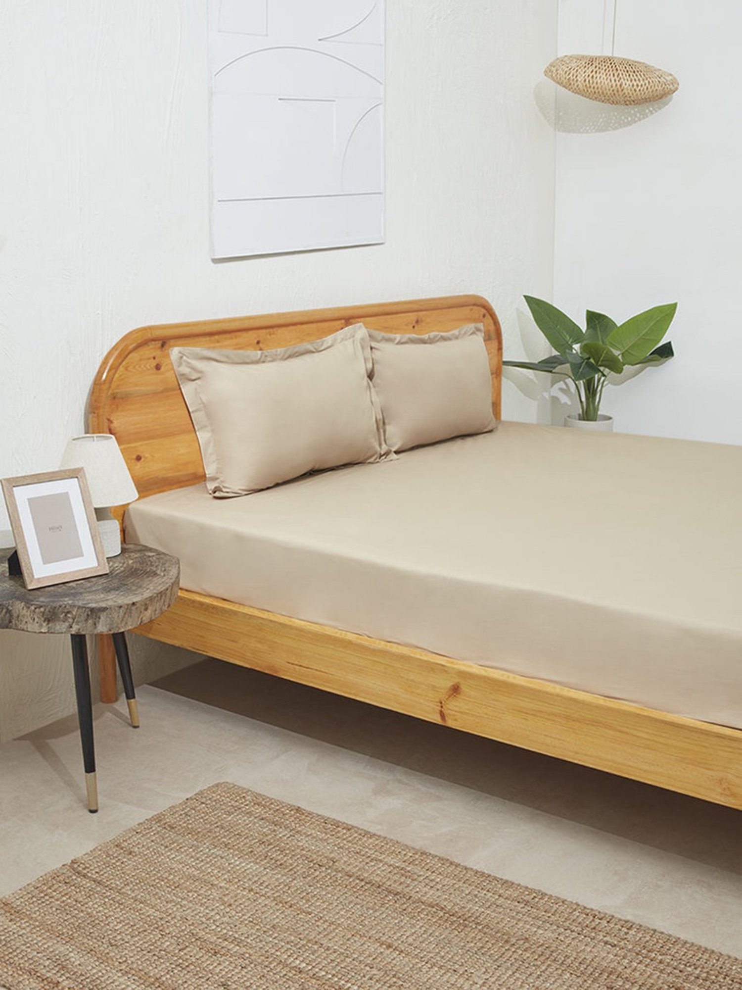 Maspar Purple 100% Cotton 200 TC Bed Sheet Set