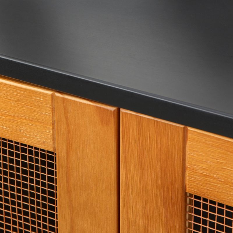 Loma Two-Tone Buffet Cabinet Black/Natural/Brown - Buylateral