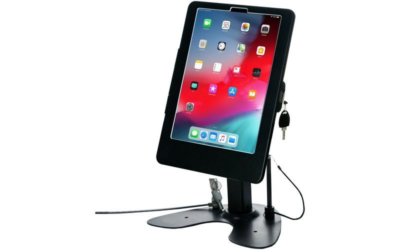 CTA Digital Dual Security Kiosk Stand for 11-inch iPad Pro - Up to 11" Screen Support - 15.5" Height x 10.3" Width x 8" Depth - Desktop, Countertop