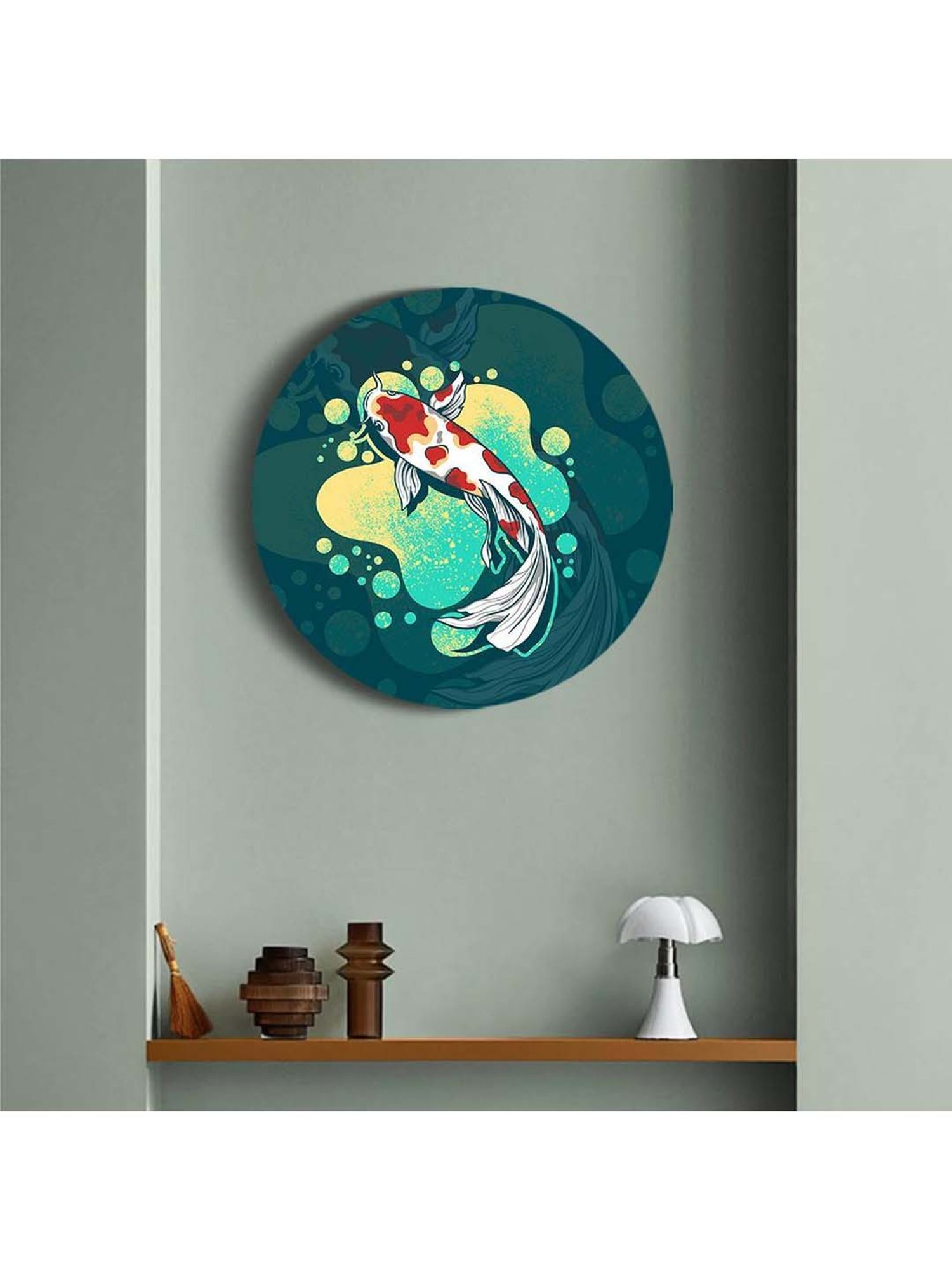 The Artment Prized Koi Pond Green & Red Canvas Wall Arts - Set of 3