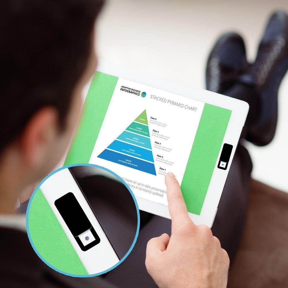 Laptop Webcam Cover, 0.027 inch Ultra-Thin Laptop Slide Webcam Cover Slider Camera Cover for MacBook Pro, Laptop, Mac, PC, Surfcase Pro, iPhone, Protecting Your Digital Life (6 Pack)