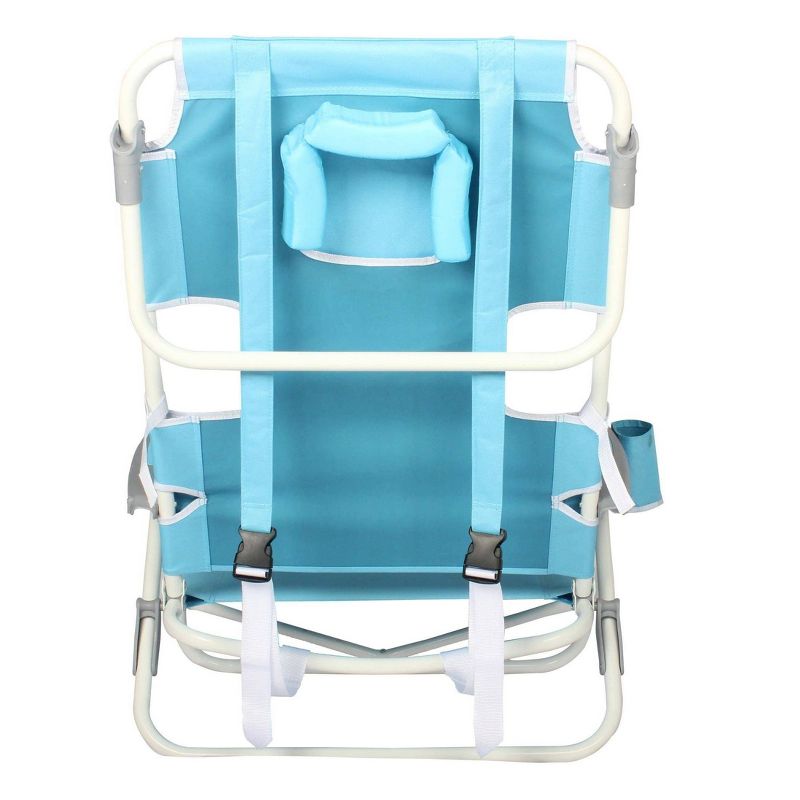 Face Down On Your Back Beach Chaise Lounge - Blue - Ostrich