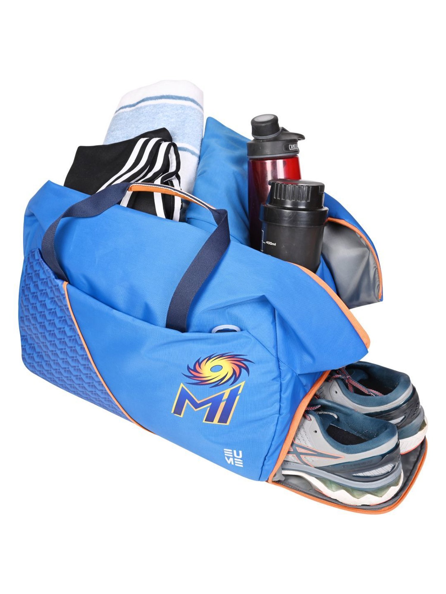Eume 33 Ltrs Blue Mumbai Indians Printed Large Duffle Bag