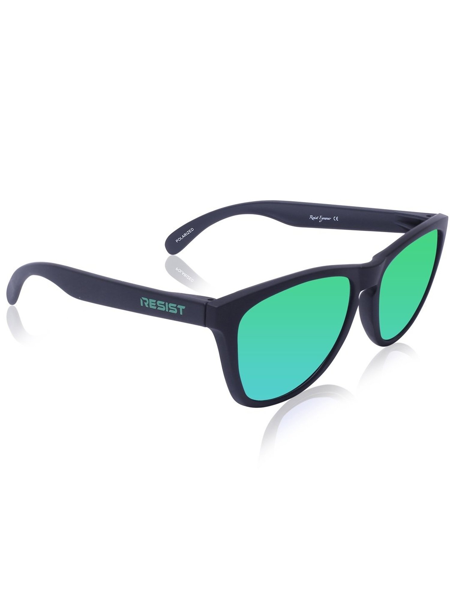 Resist Eyewear Green Wayfarer UV Protection Unisex Sunglasses