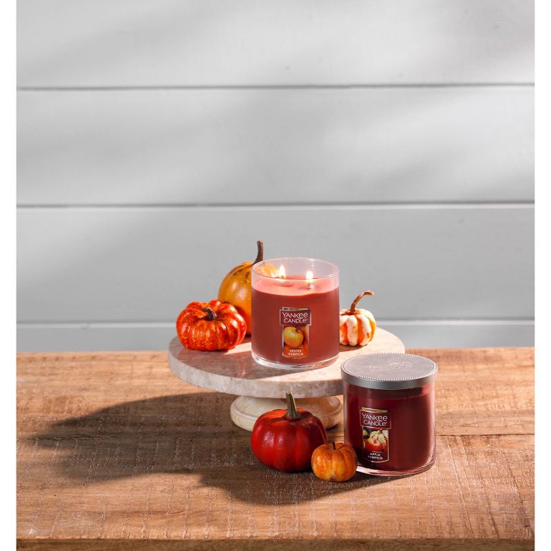 12.5oz Lidded Glass Jar 2-Wick Spiced Pumpkin Candle - Yankee Candle