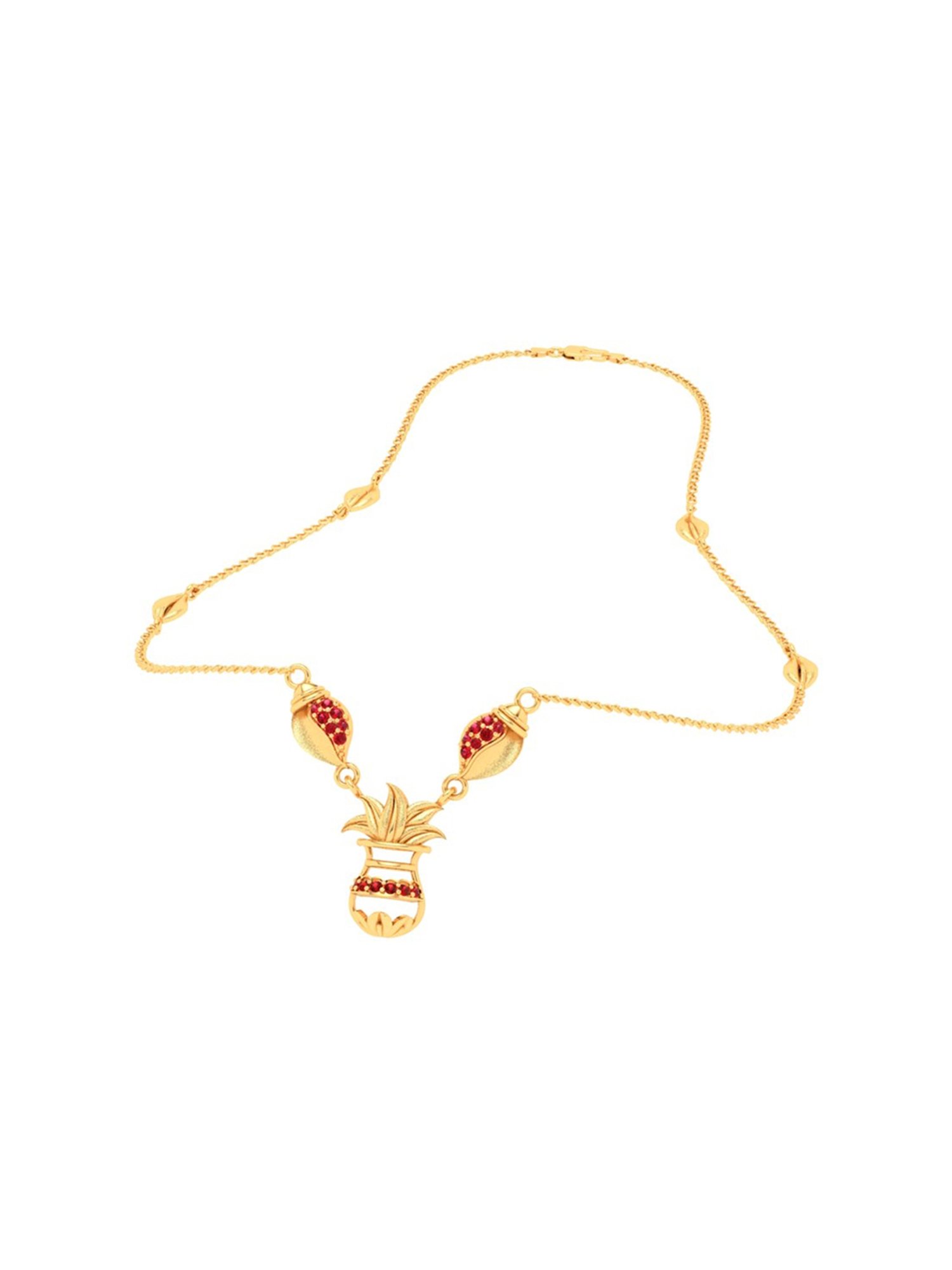 P.C. Chandra Jewellers 18k Yellow Gold Designer Kalash Necklace