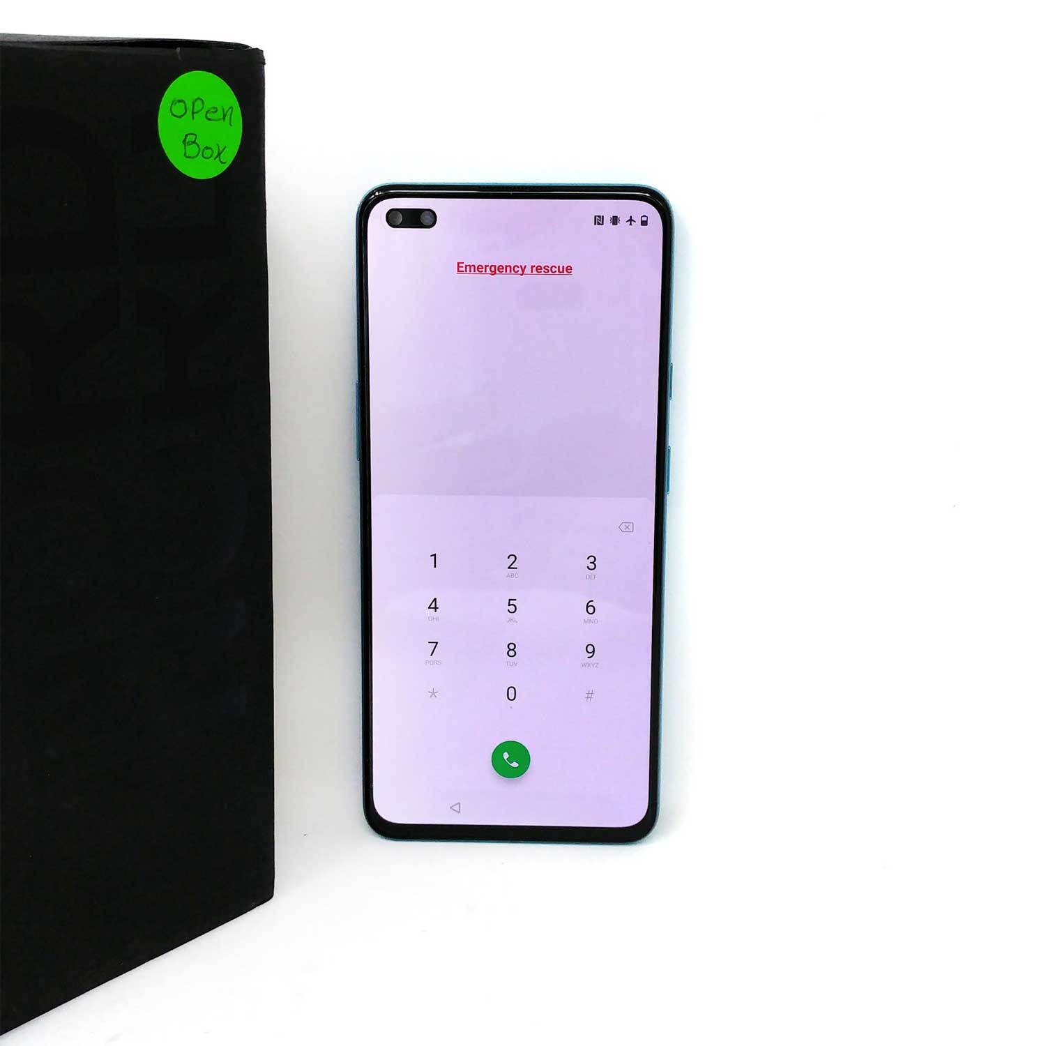 OB OnePlus Nord 256GB AC2001 GSM Factory Unlocked 5G 6.44 in Fluid AMOLED Display 12GB RAM Quad Camera Smartphone - Blue Marble - International Version