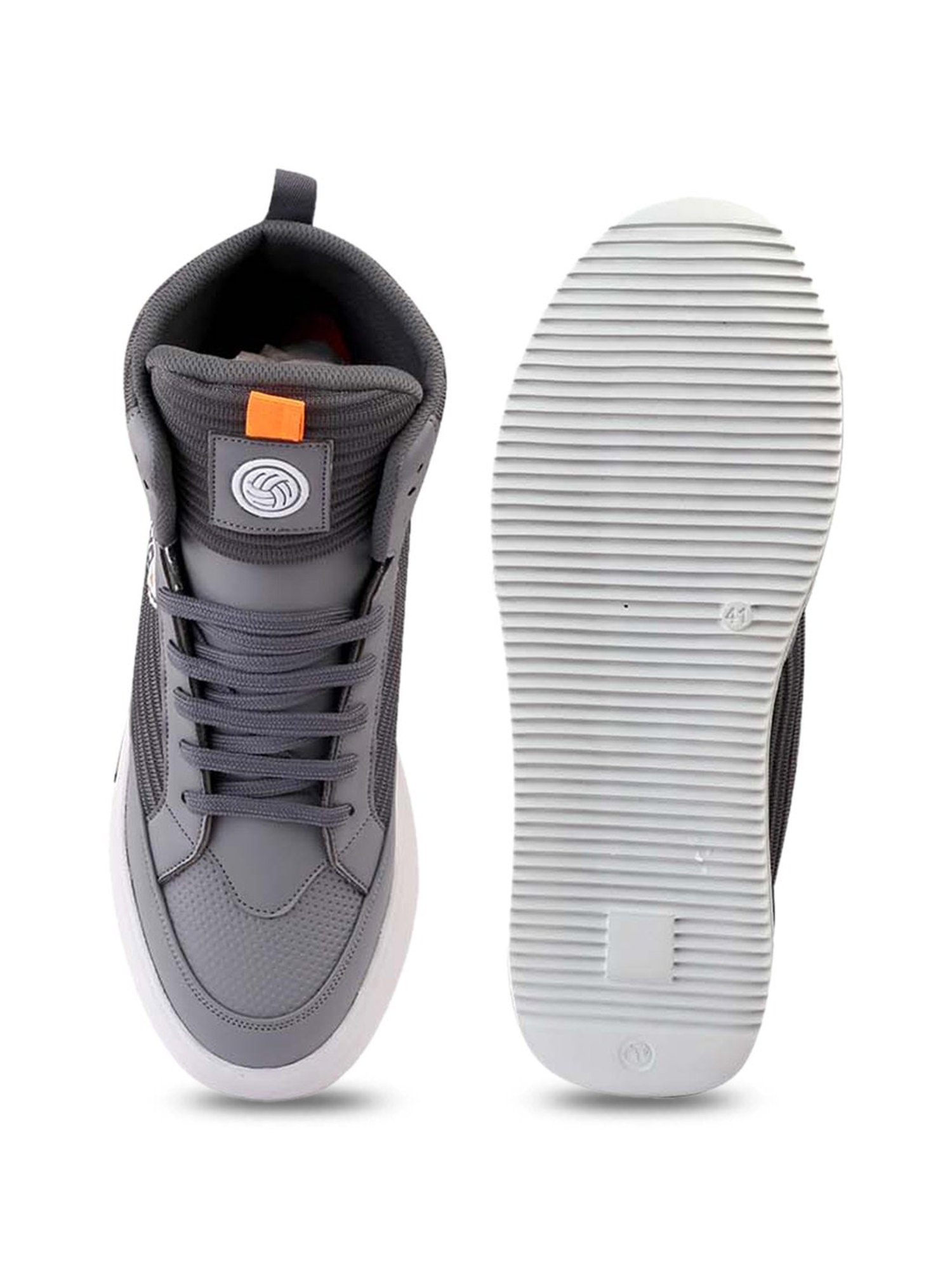 Bacca Bucci Men's STREETHULK Grey Ankle High Sneakers