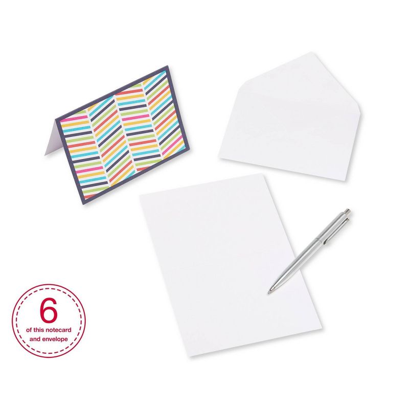 30ct Bright Pattern Cards With Envelopes