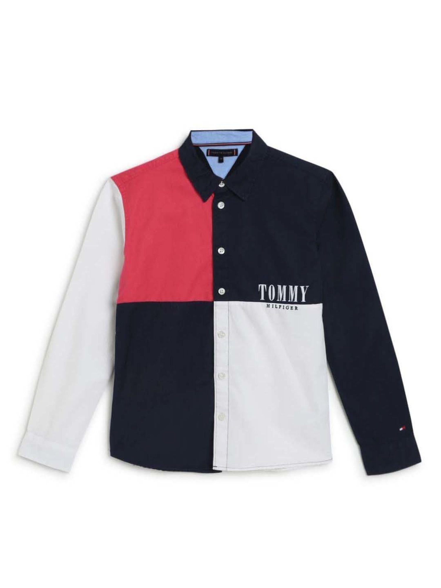 Tommy Hilfiger Kids Multicolor Color Block Regular Fit Shirt