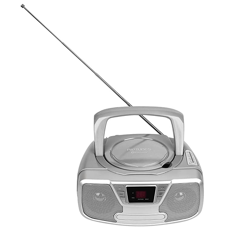 Programmable CD Boombox- Portable Boombox, AM/FM Radio, with Bluetooth Black CDB232BT