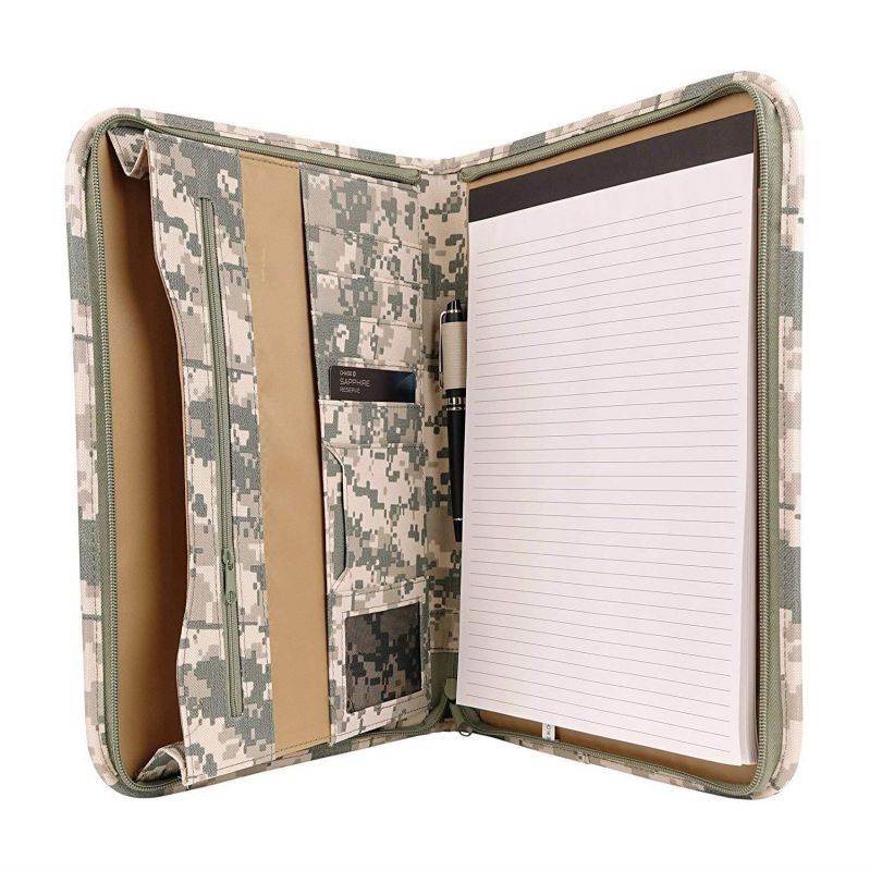 Camo Personal Planner, Organizer Notepad Journal to Increase Productivity (PACK OF 1 - Writing Pad Camo Padfolio 10" x 13.8")