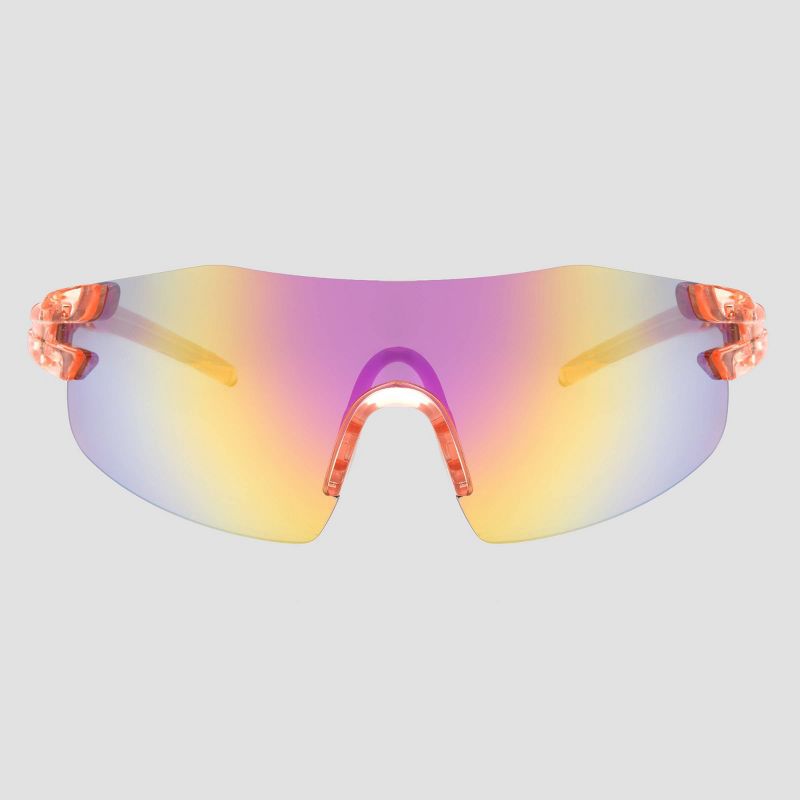 Women's Blade Sport Sunglasses with Gradient Mirrored Lenses - All in Motion™ Peach