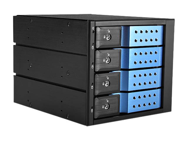 iStarUSA BPN-DE340HD-BLUE Trayless 3 x 5.25" to 4 x 3.5" 12Gb/s HDD Hot-swap Rack