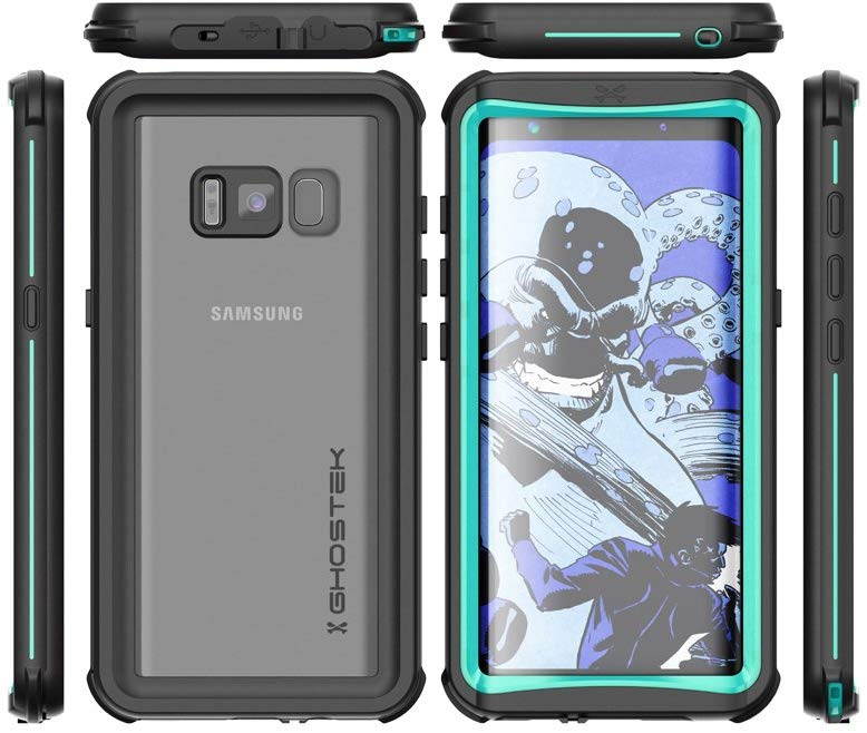 Ghostek Nautical Galaxy S8 Plus Waterproof Case with Screen Protector Extreme Rugged Heavy Duty Protection Full Body Sealed Shell Underwater Shockproof for 2017 Galaxy S8 Plus (6.2 Inch) - (Black)
