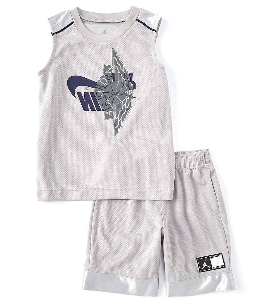 Champion Little Boys 2T-7 Short-Sleeve Script Logo Tee & Short Set