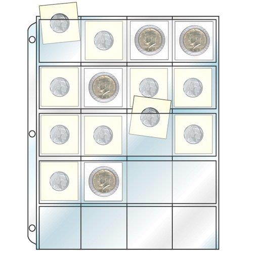 StoreSMART - Binder Page for Samples, Swatches, Coins, Slides - Top Load, Clear Plastic - 12-Pack - VH1173-12
