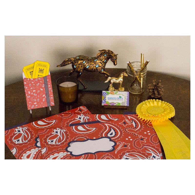 Barker Creek 12 Letter-Size File Folders & 30 Adhesive Pockets Set - Bandana