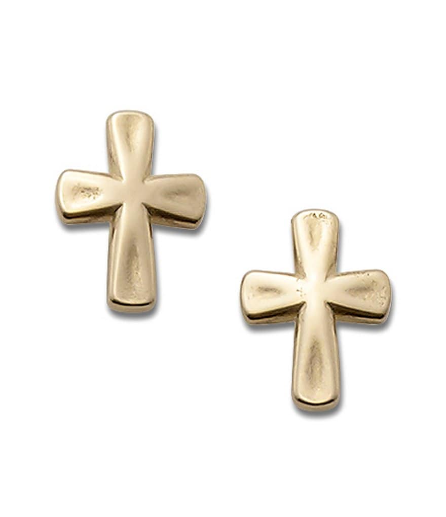 James Avery 14K Gold Sign of Faith Earrings