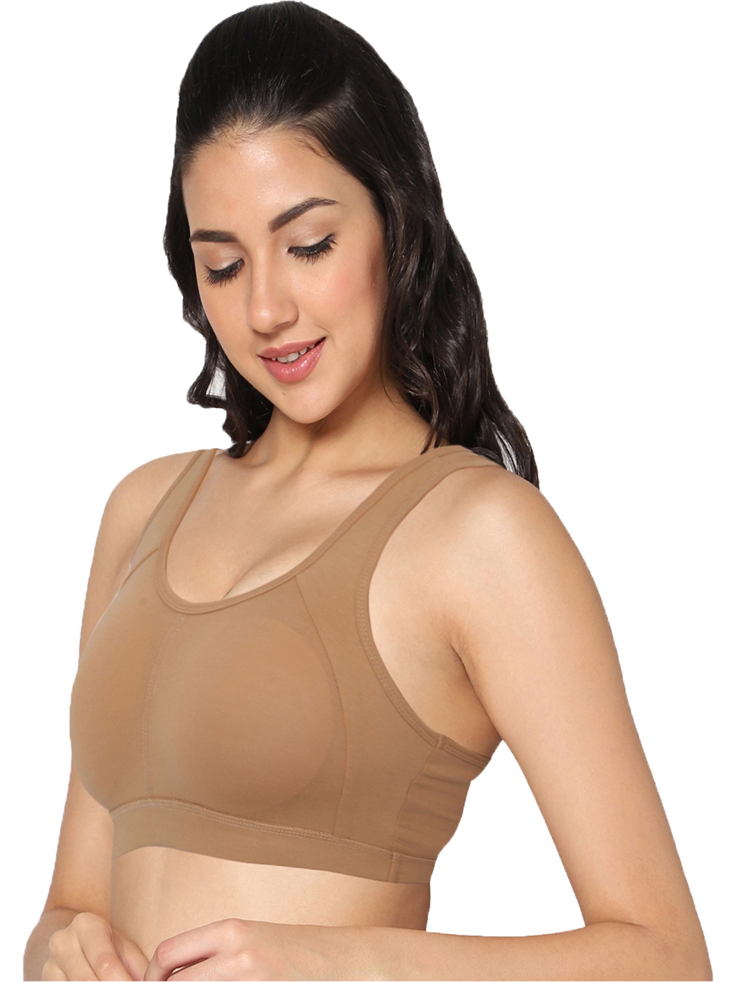 IN CARE Beige Sports Bra