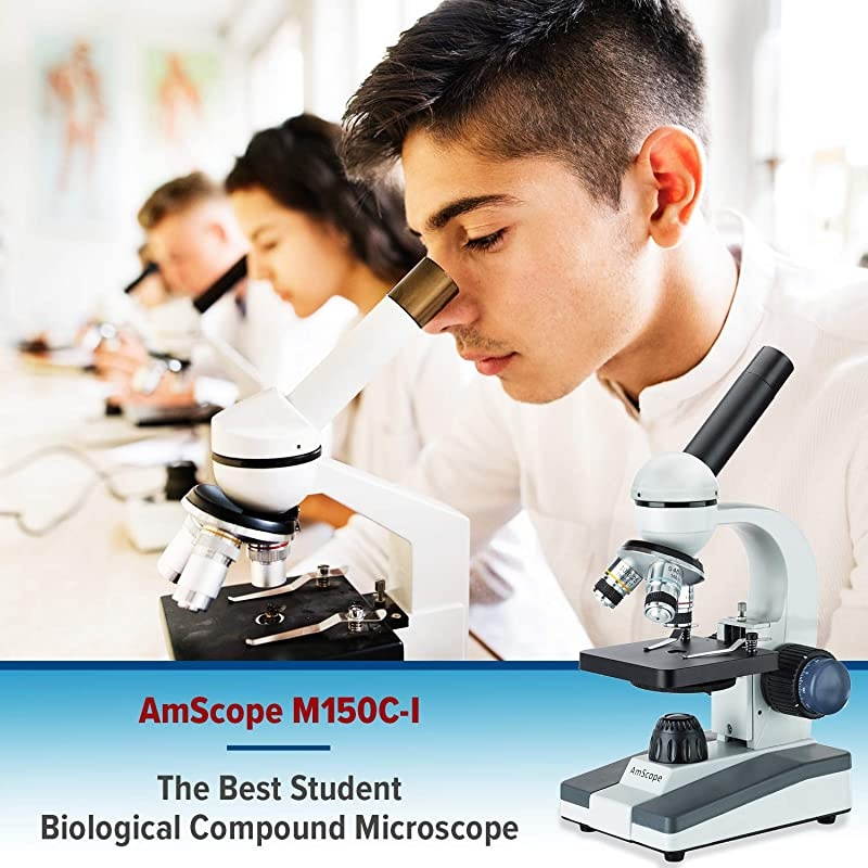 M150CEA 40X1000X LED Cordless AllMetal Framework FullGlass Optical Lens Student Compound Microscope with Coarse ampamp Fine Focusing + Digital Camera USB Imager