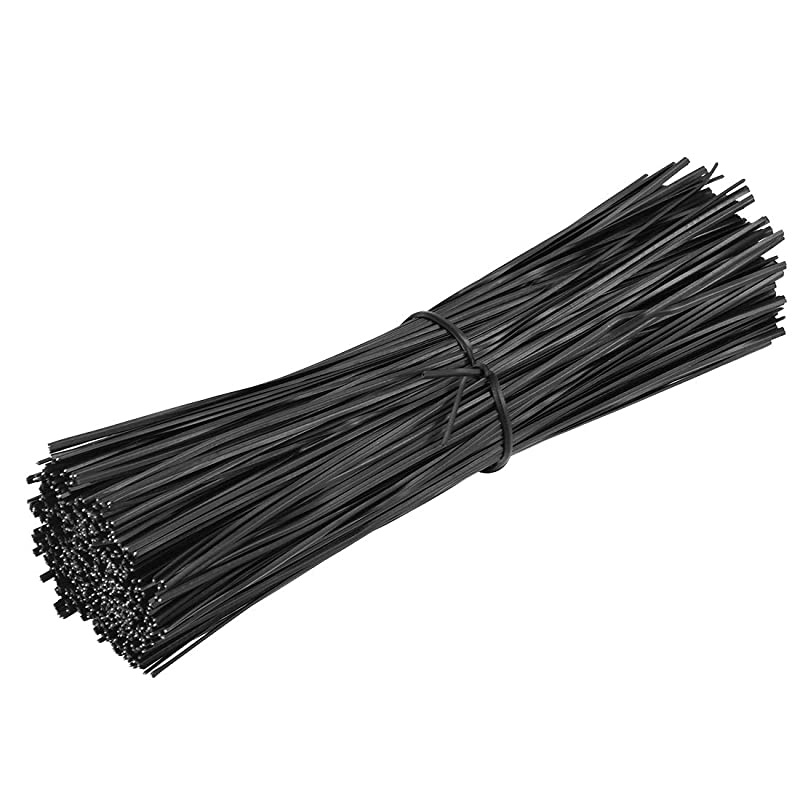 Metallic Twist Ties 150mmx18mm Plastic Black Cable Cord Ties 500pcs