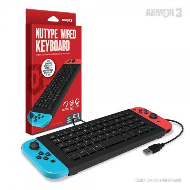 Armor3 &ldquo;NuType&rdquo; Wired Keyboard for Nintendo Switch