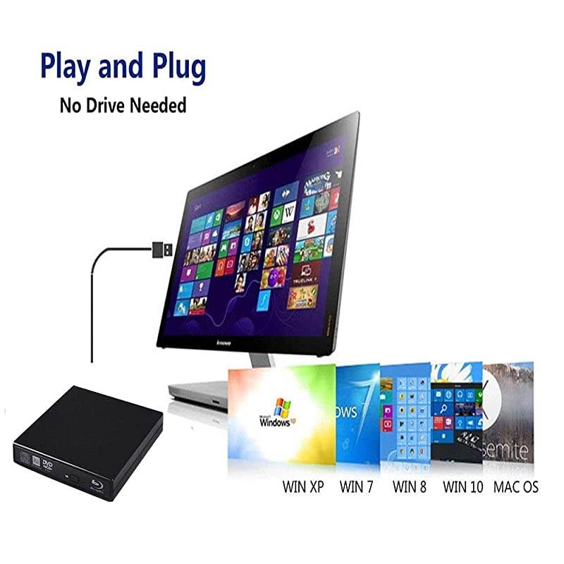 Player External USB DVD RW Laptop Burner Drive