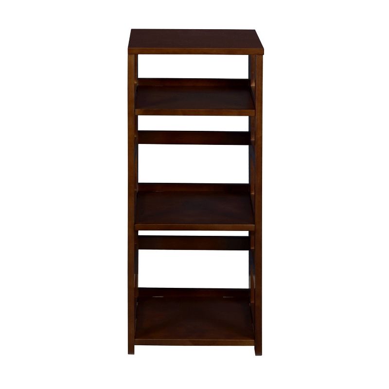 34" Cakewalk High Square Folding Bookcase Mocha Walnut - Regency