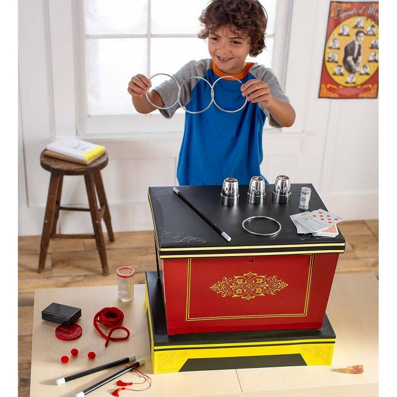 HearthSong - 300-Trick Ultimate Legends of Magic Kit with Illusion Box and Props for Kids Imaginative Magical Play