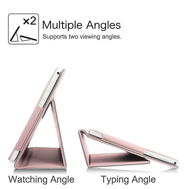 Case for Dragon Touch 10 inch K10 Notepad K10 Max10 Tablet Premium PU Leather Stand Cover Compatible Lectrus 101 Victbing 10 Hoozo 10 Winsing 10 ZONKO 101 Android Tablet Rose Gold