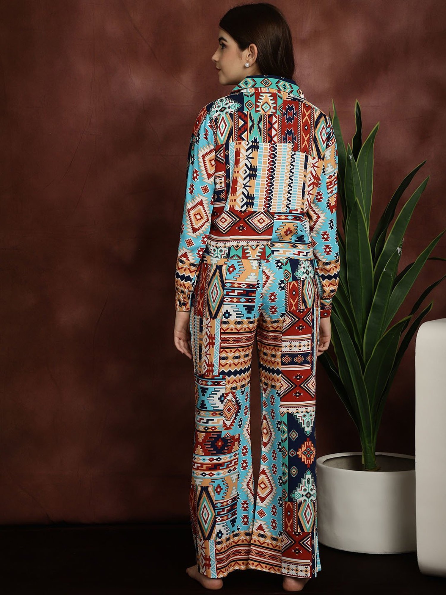 Boston Club Multicolor Printed Top With Pyjamas