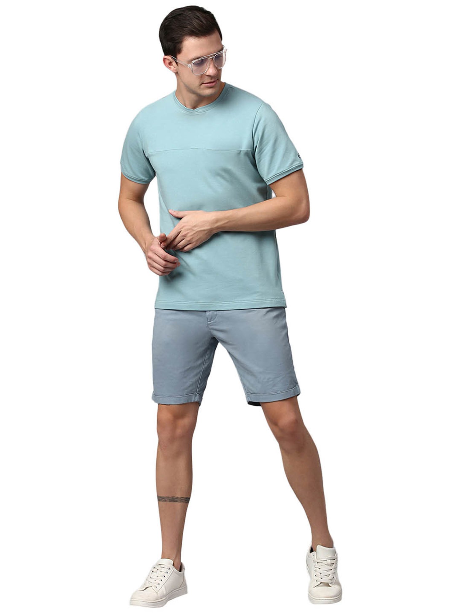 Slowave Mint Green Regular Fit T-Shirt