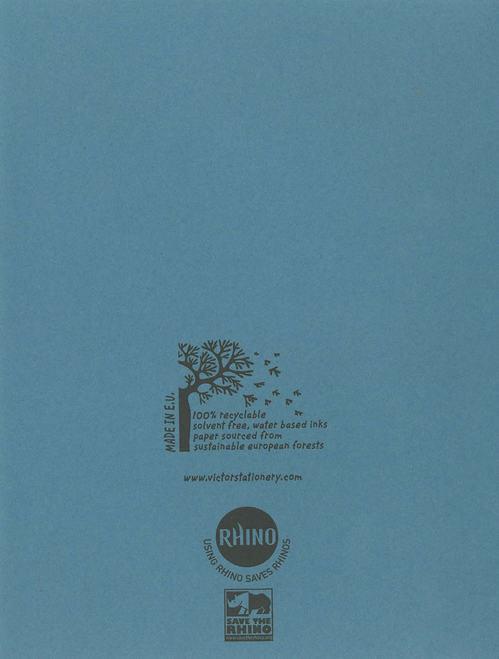 Rhino Exercise Book, 8 x 6.5 Inches, 80 page, 7mm squares, Blue Cover (Pack of 10)