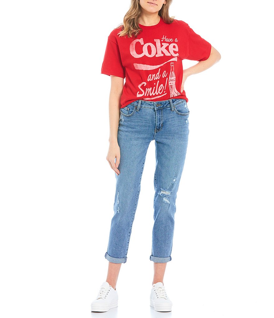 Celebrity Pink Destructed Cropped Skinny Jeans