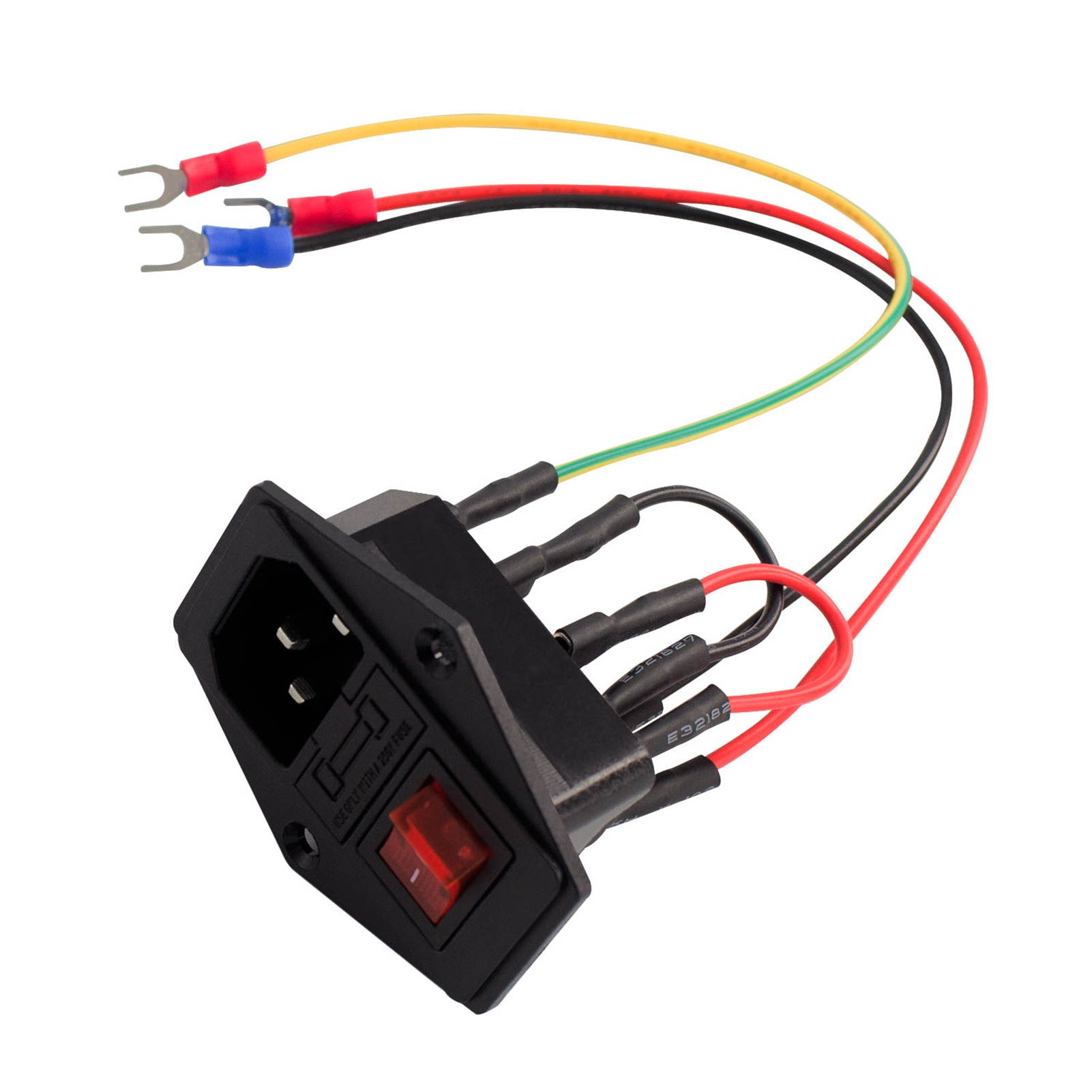 Aibecy 3D Printer Accessories Power Supply Switch Socket 10A 250V Rocker Switch with Fuse Cable U-Type Plug for 3D Printer