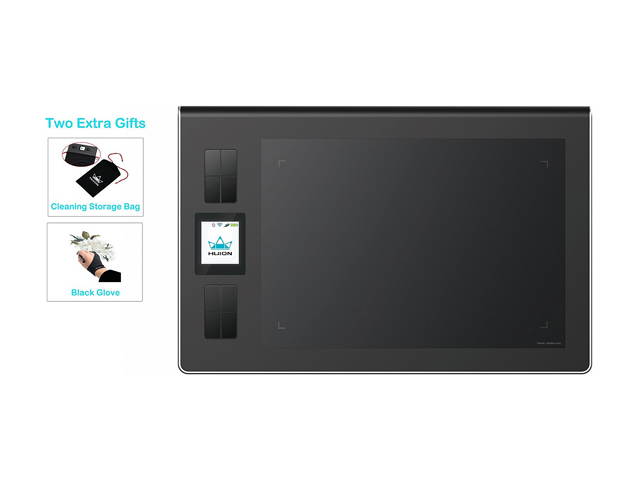 Huion DWH69 Wireless Graphics Drawing Tablet with 8 Express Keys, 5080 LPI, 2048 Pressure Sensitivity Glove and a Carrying Bag