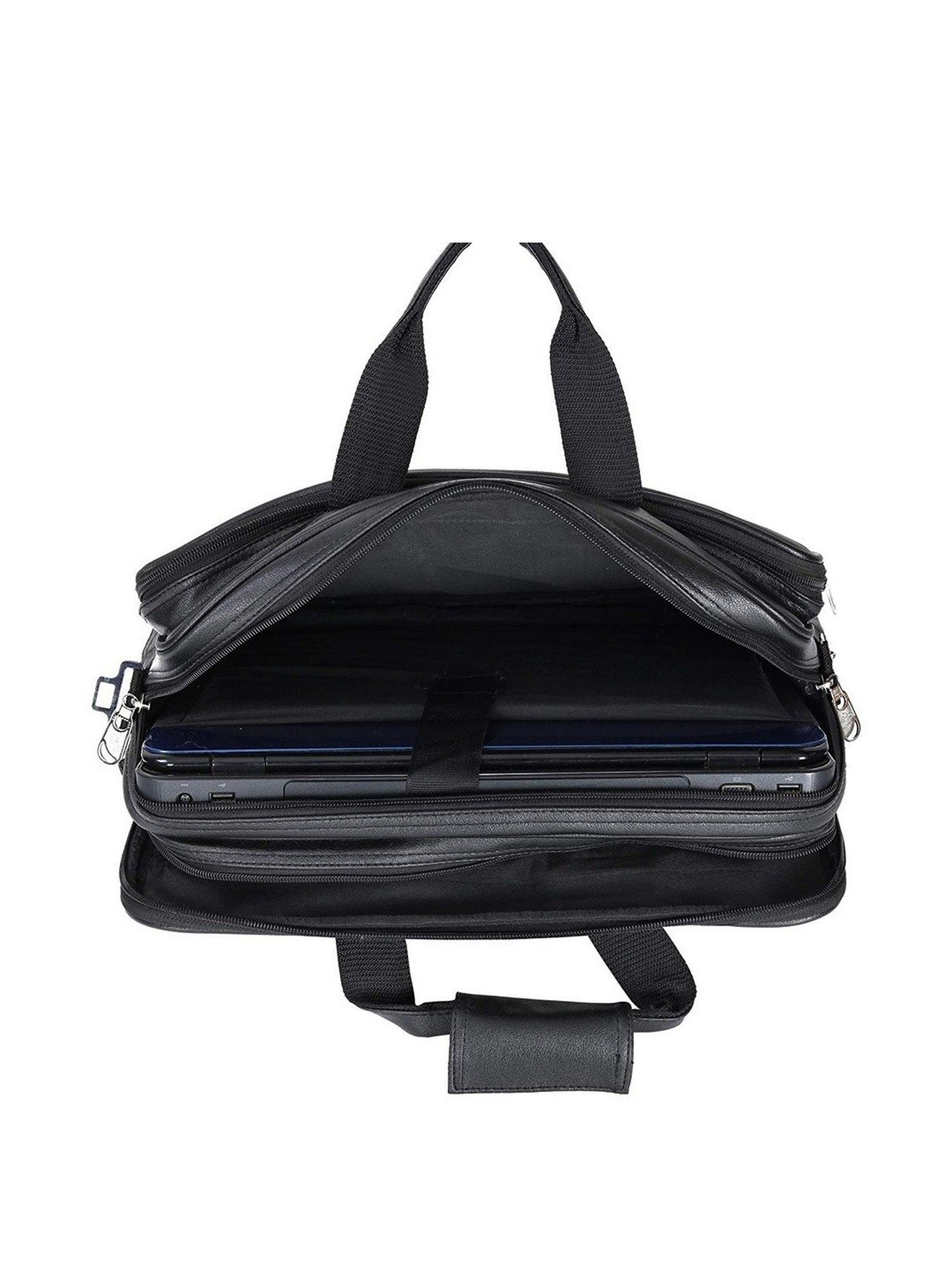 Priority Black Synthetic Large Messenger Bag
